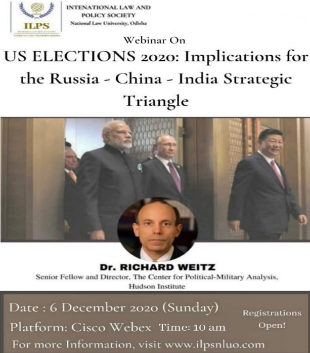 Webinar on U.S. Elections 2020: Implications for the Russia-China-India Strategic Triangle 
