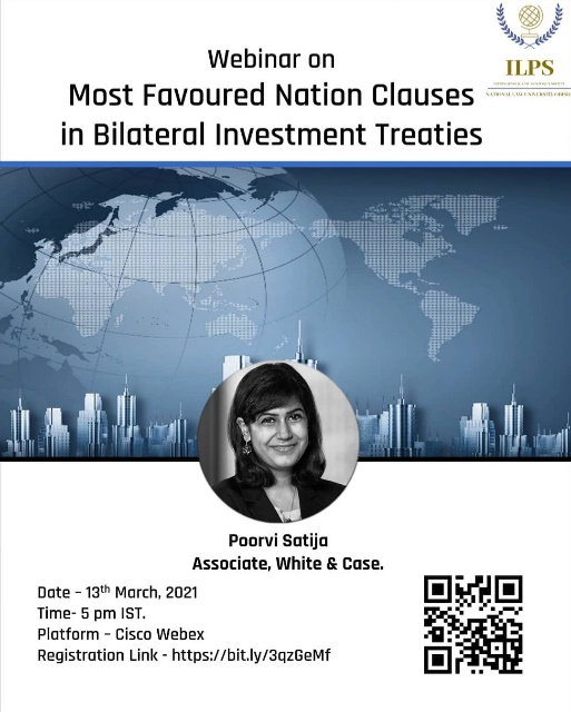 Webinar on Most Favoured Nation Clauses in Bilateral Investment Treaties