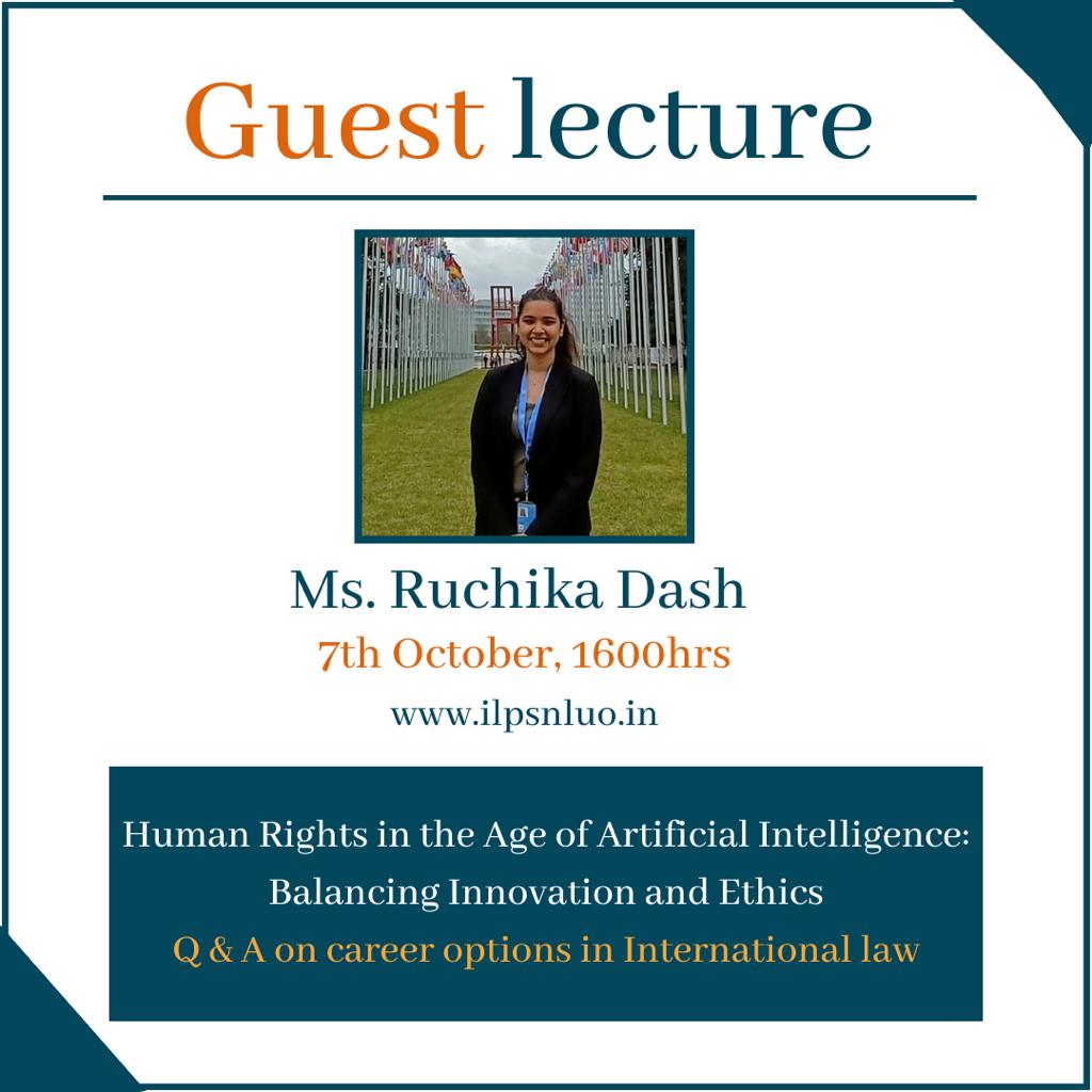 Guest Lecture by Ms. Ruchika Dash 